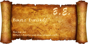 Bautz Euniké névjegykártya